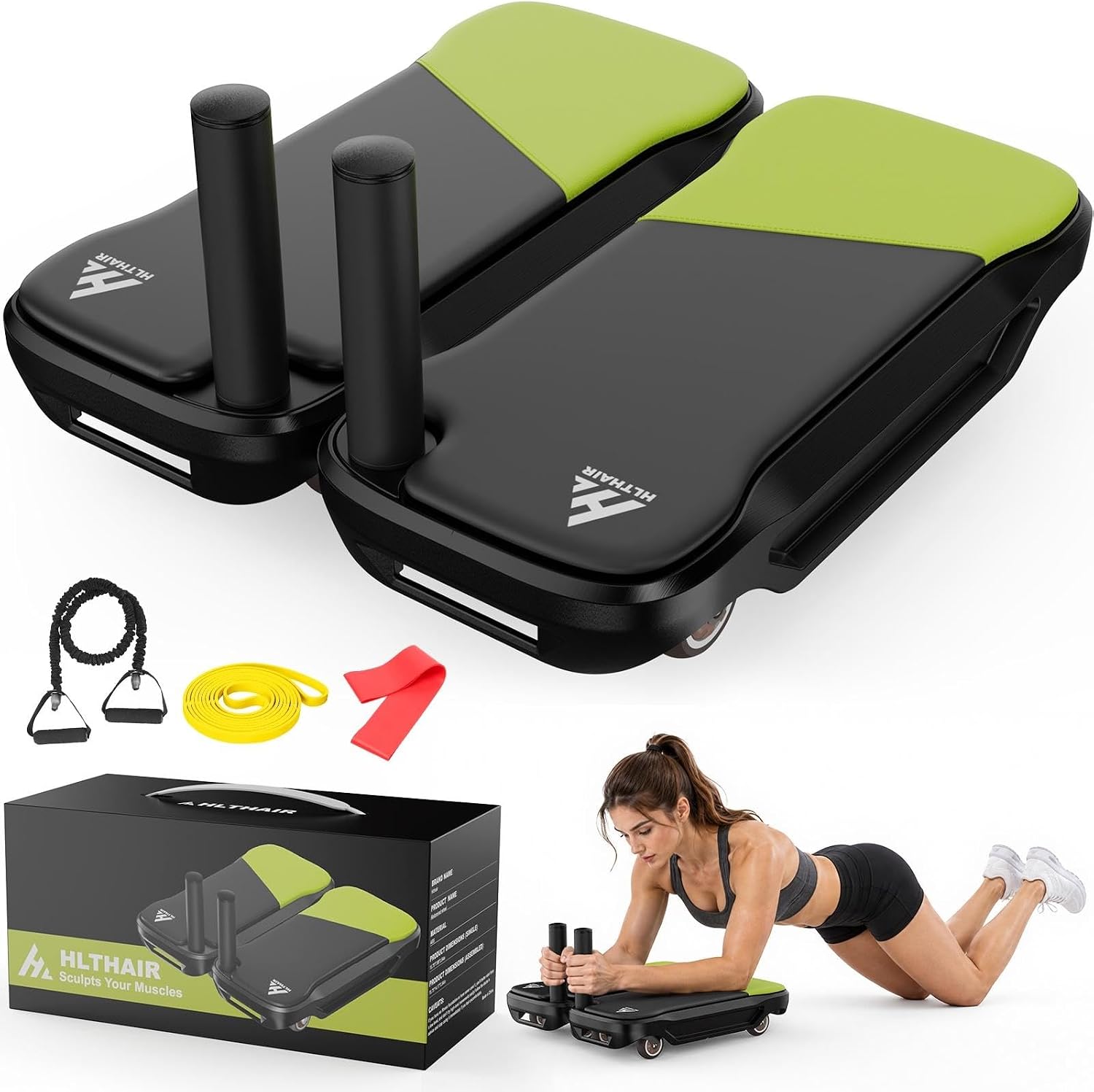 Ab Roller Wheel With Elbow Support - جهاز تدريب عضلات البطن مع لوح