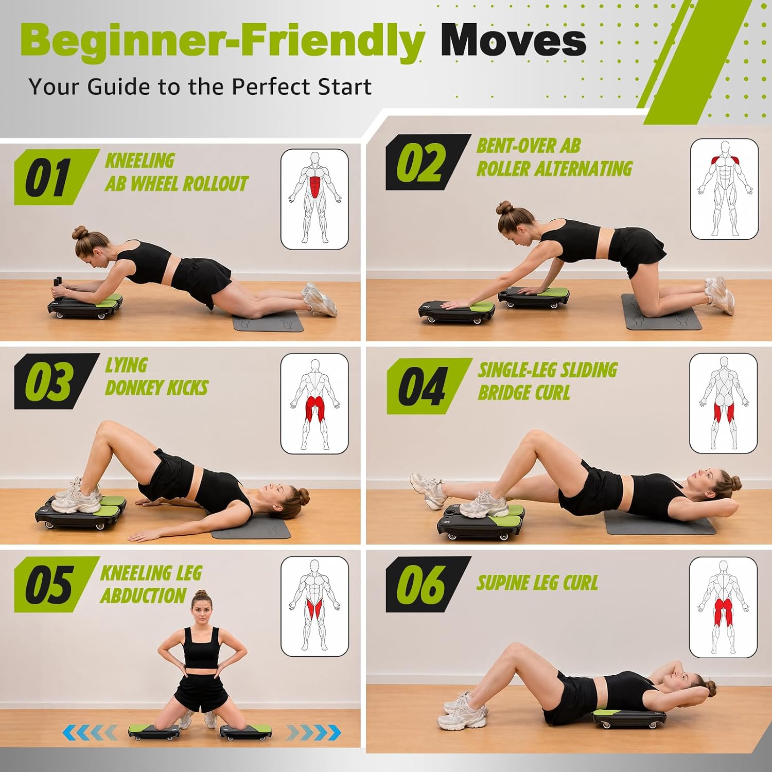جهاز تدريب عضلات البطن مع لوح  - مراجعة Ab Roller Wheel With Elbow Support وسعره